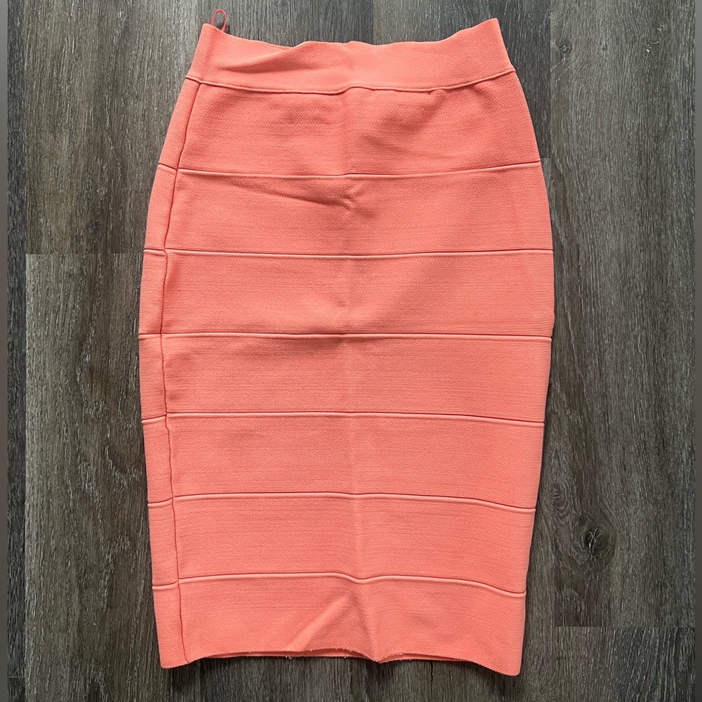 Sexy peach body con pencils bandage skirt Sz S